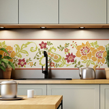 Wall Stickers: Orange and Red Flowers 4