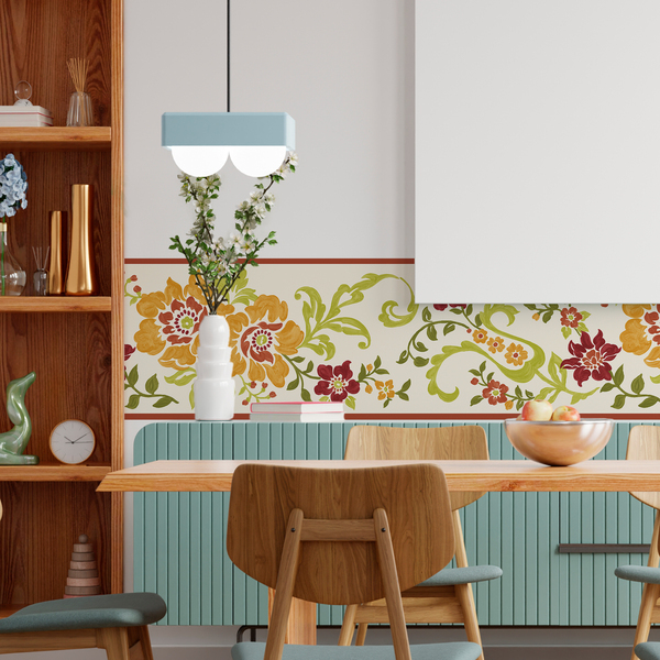 Wall Stickers: Orange and Red Flowers