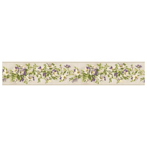Wall Stickers: Violet Painted Flowers