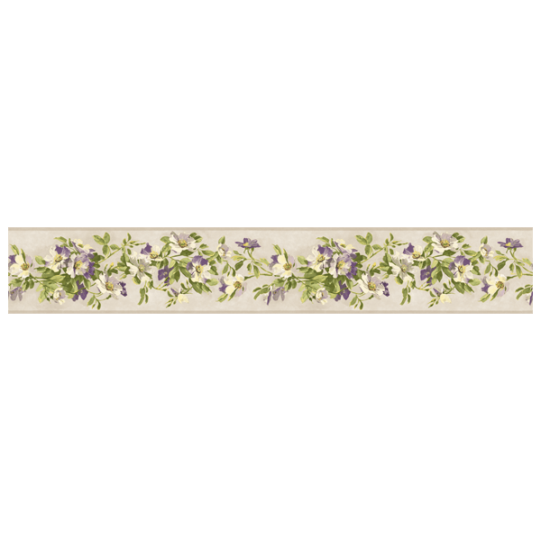 Wall Stickers: Violet Painted Flowers