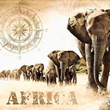Wall Stickers: African Landscape Collage 3