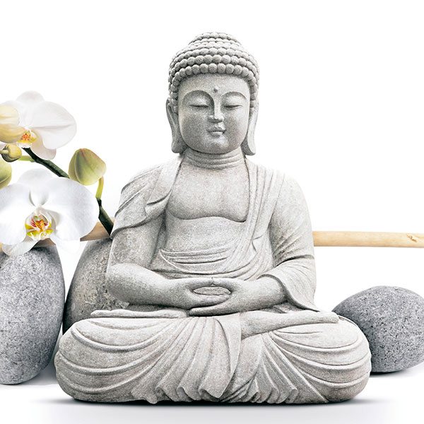 Wall Stickers: Buddha with orchids