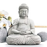 Wall Stickers: Buddha with orchids 3
