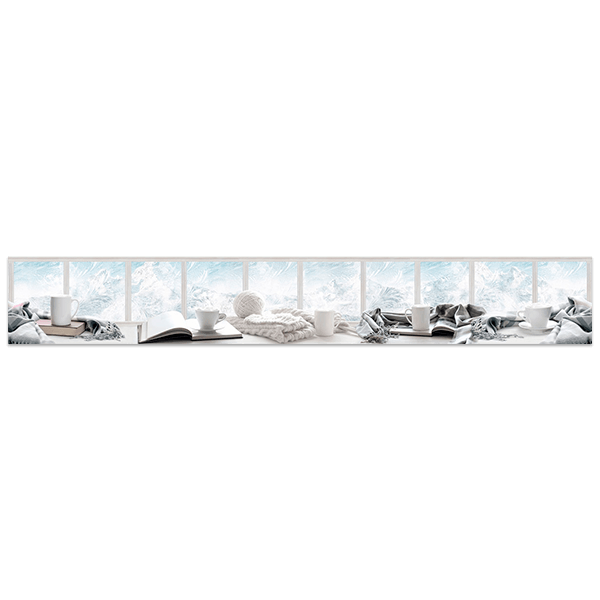 Wall Stickers: Snow behind the window 0