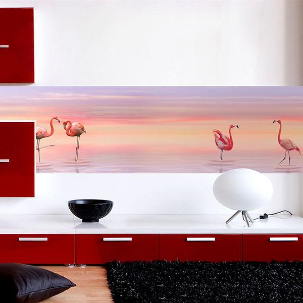 Wall Stickers: Flamingos at sunset