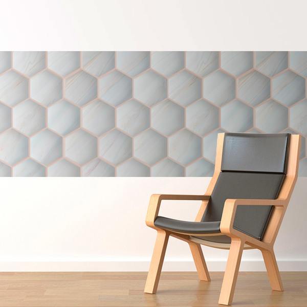 Wall Stickers: Hexagons on Ivory