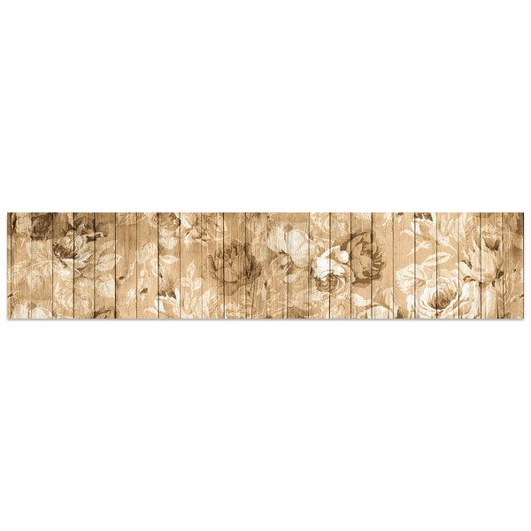 Wall Stickers: Flowers on wood