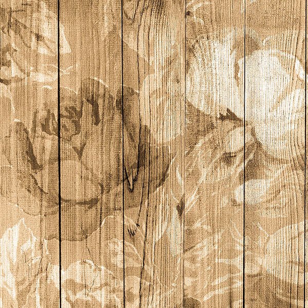 Wall Stickers: Flowers on wood