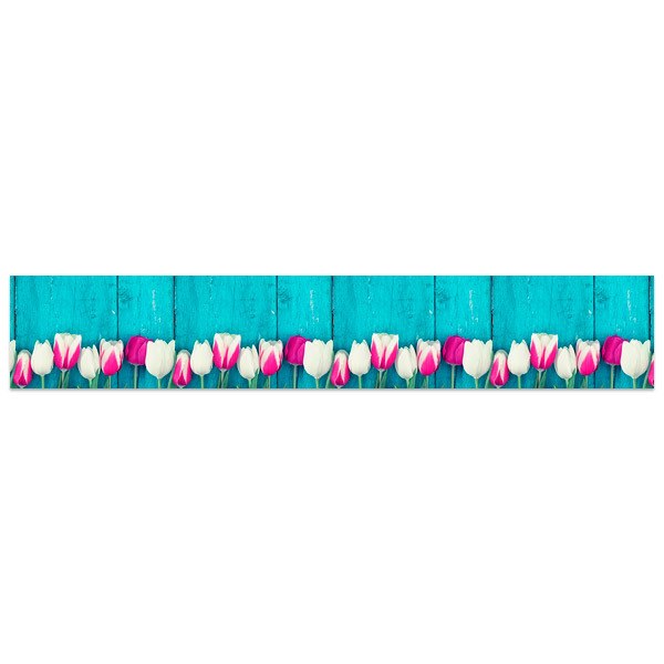 Wall Stickers: Pink and white tulips