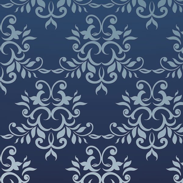 Wall Stickers: Ornaments in blue and white