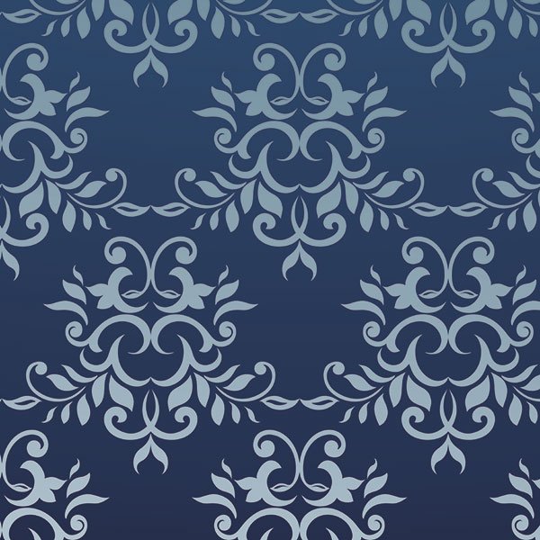 Wall Stickers: Ornaments in blue and white