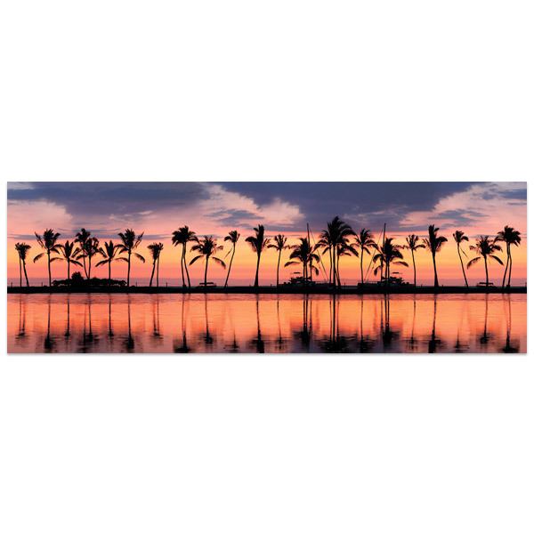 Wall Stickers: Palm trees at sunset