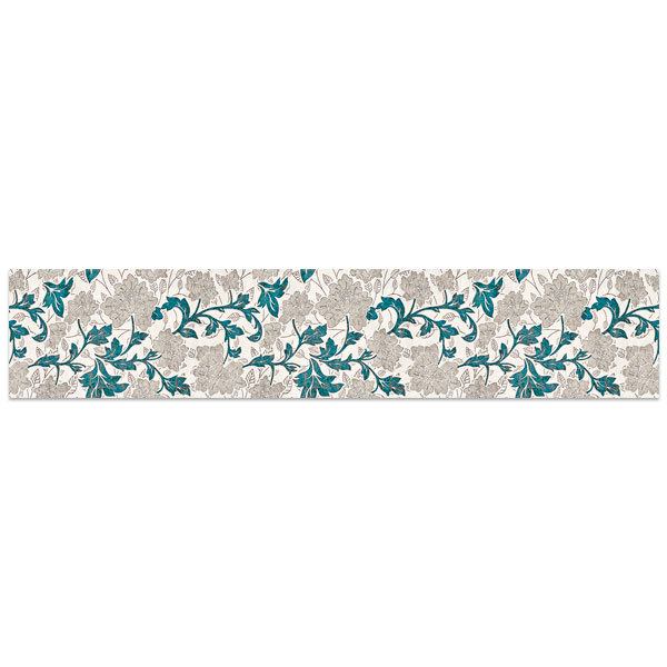 Wall Stickers: Grey foliage with turquoise stems