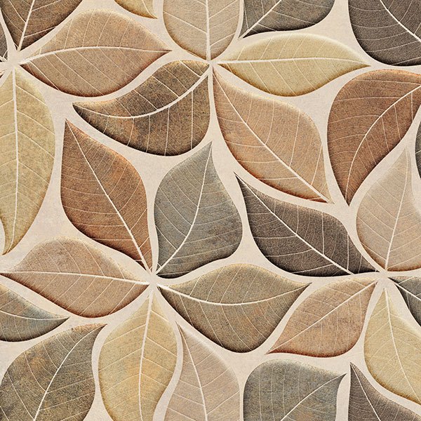 Wall Stickers: Tapestry brown leaves