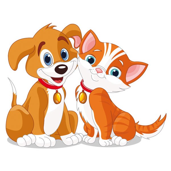 Stickers for Kids: Dog and cat