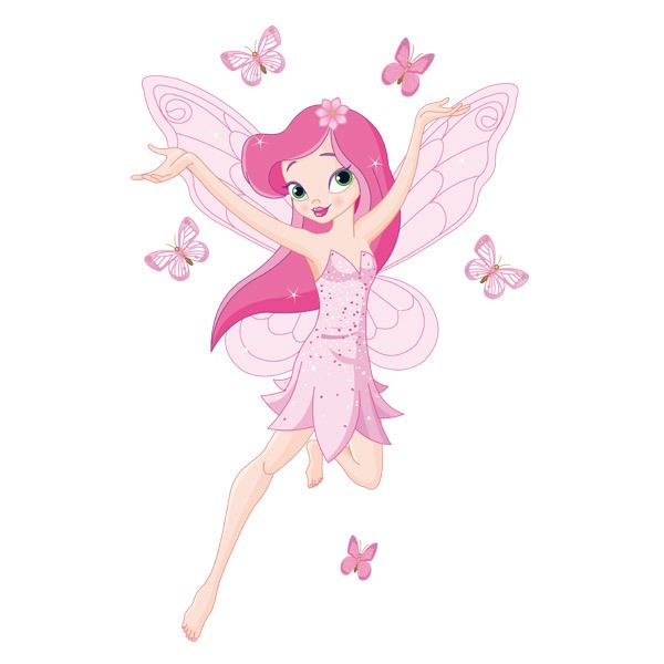 Stickers for Kids: Rose Fairy and Butterflies