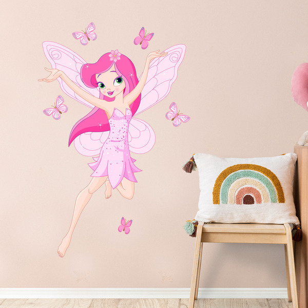 Stickers for Kids: Rose Fairy and Butterflies