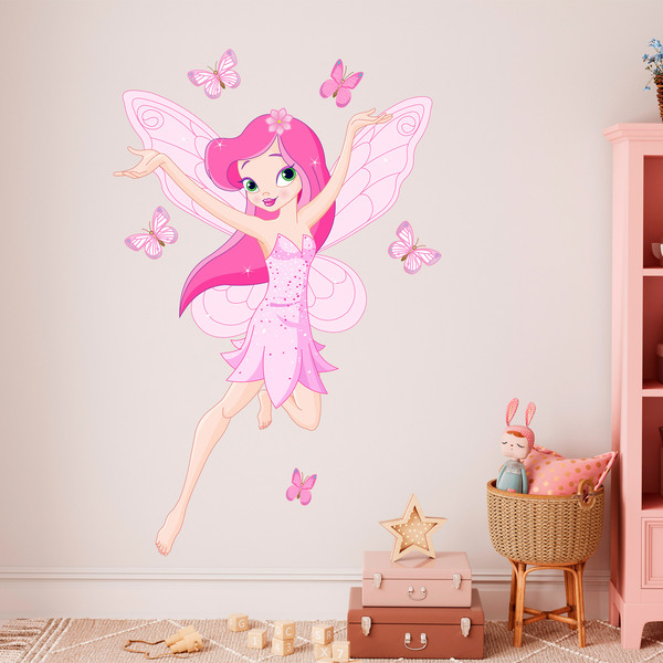 Stickers for Kids: Rose Fairy and Butterflies