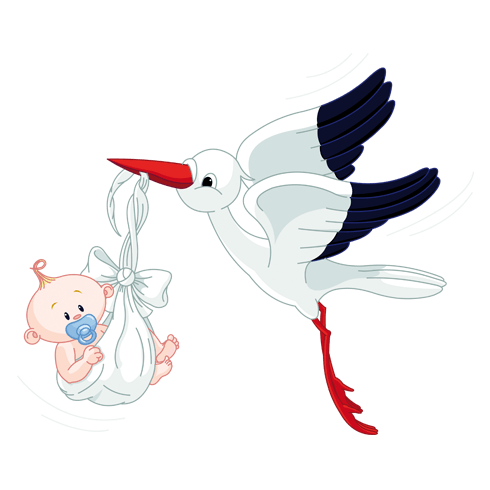 Stickers for Kids: Stork and Baby 0