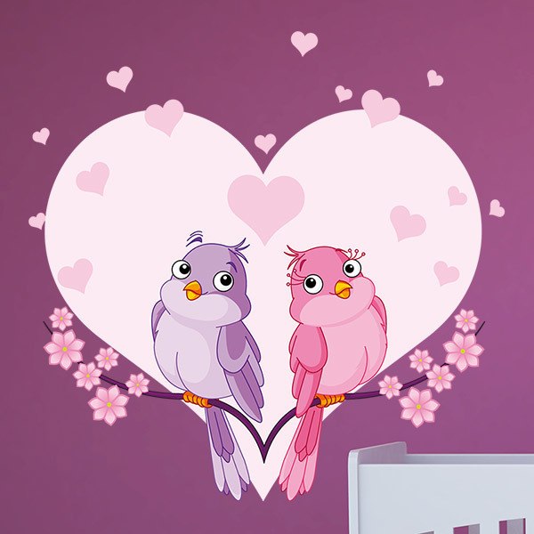 Stickers for Kids: Lovebirds in love 1