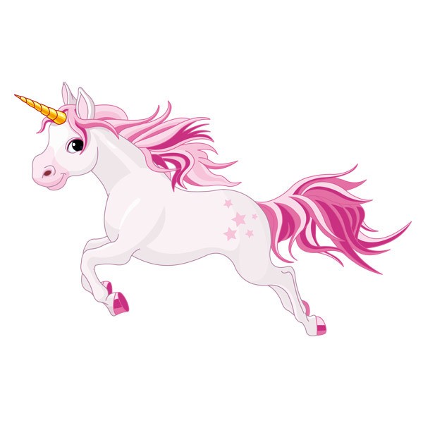 Wall Stickers: White starry unicorn