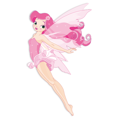Stickers for Kids: Pink fairy flying