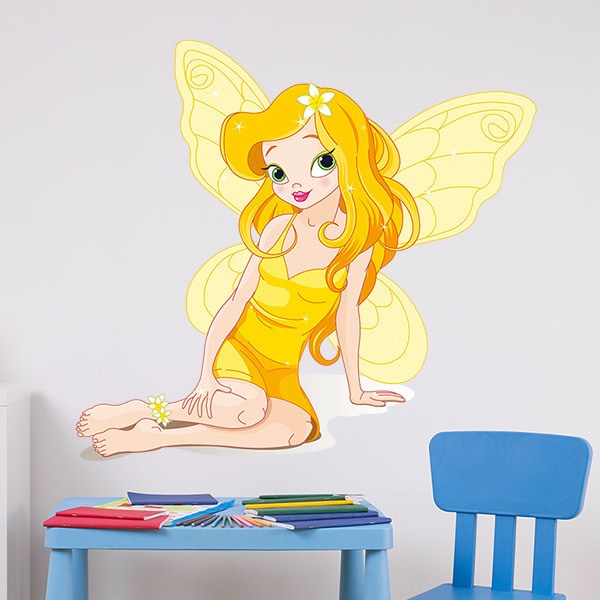 Stickers for Kids: Yellow Butterfly Fairy 1
