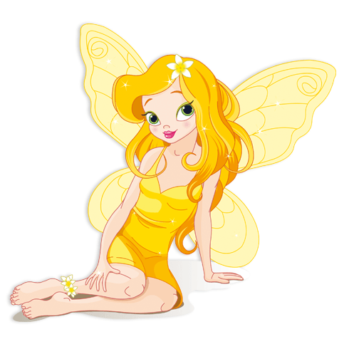 Stickers for Kids: Yellow Butterfly Fairy