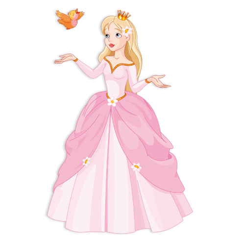 Stickers for Kids: Princess and little bird