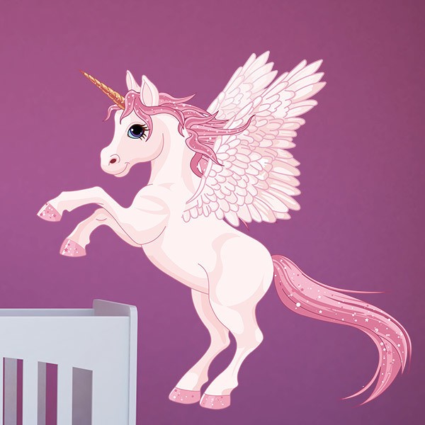 Wall Stickers: Unicorn with pink wings 1