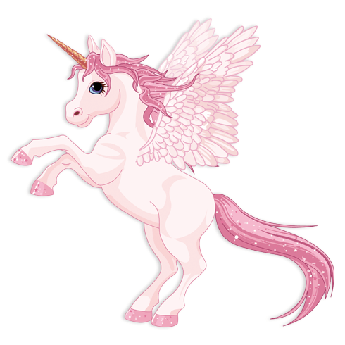 Wall Stickers: Unicorn with pink wings 0