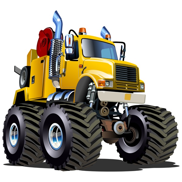 Stickers for Kids: Monster Truck Crane