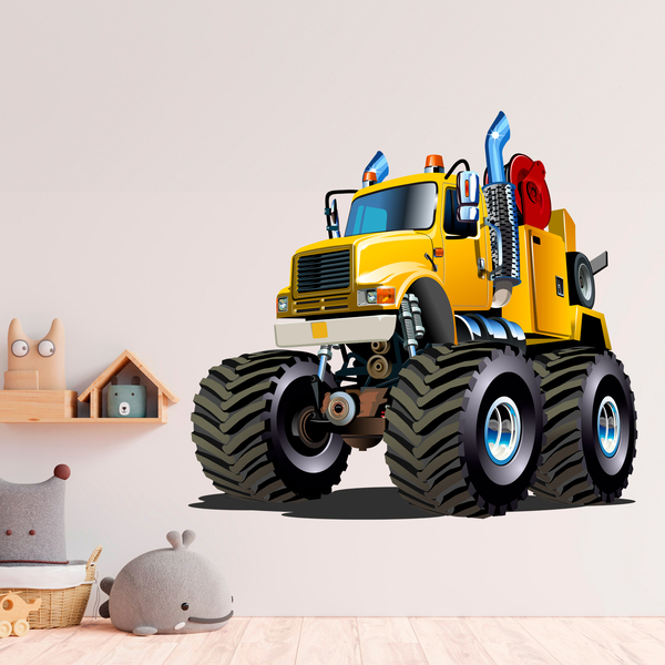 Stickers for Kids: Monster Truck Crane