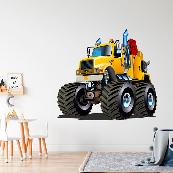 Stickers for Kids: Monster Truck Crane