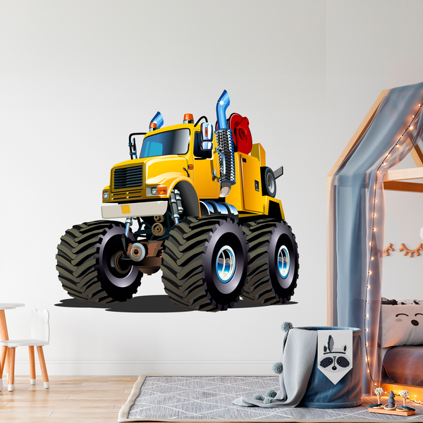 Stickers for Kids: Monster Truck Crane