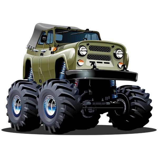 Stickers for Kids: Monster Truck Jeep