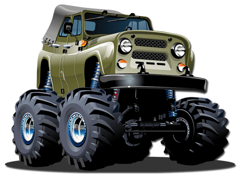 Stickers for Kids: Monster Truck Jeep 0