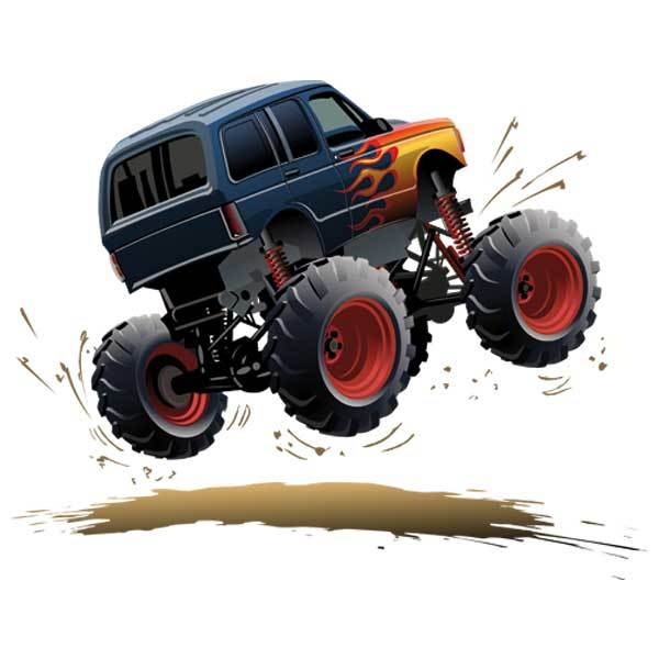 Stickers for Kids: Monster Truck acrobatics
