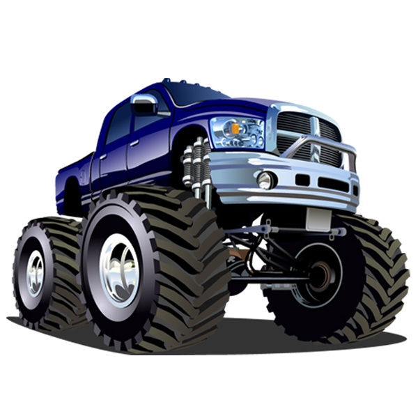 Kids Wall Sticker Monster Truck Dark Blue Muraldecal Com