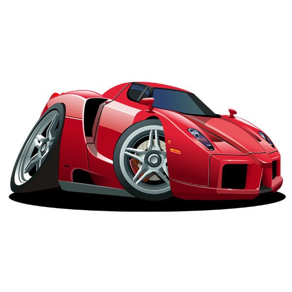 Stickers for Kids: Red sports car