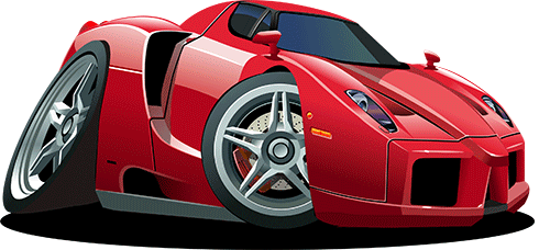 Stickers for Kids: Red sports car 0
