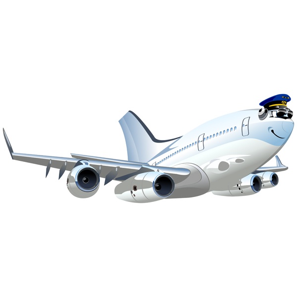 Stickers for Kids: Commercial airplane captain
