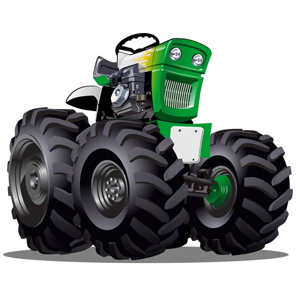 Stickers for Kids: Monster Truck Tractor