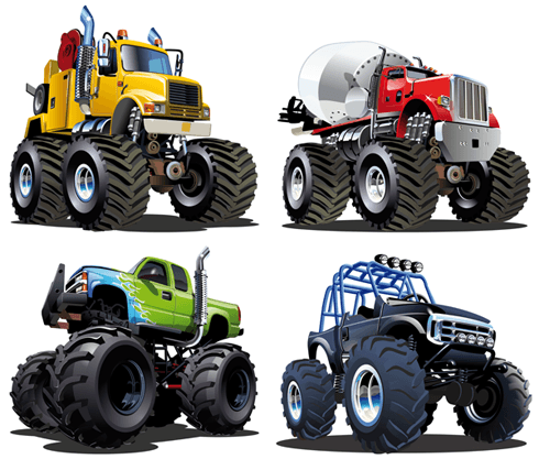 Stickers for Kids: Monster Trucks Set