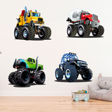 Stickers for Kids: Kit Monster Truck Big 4