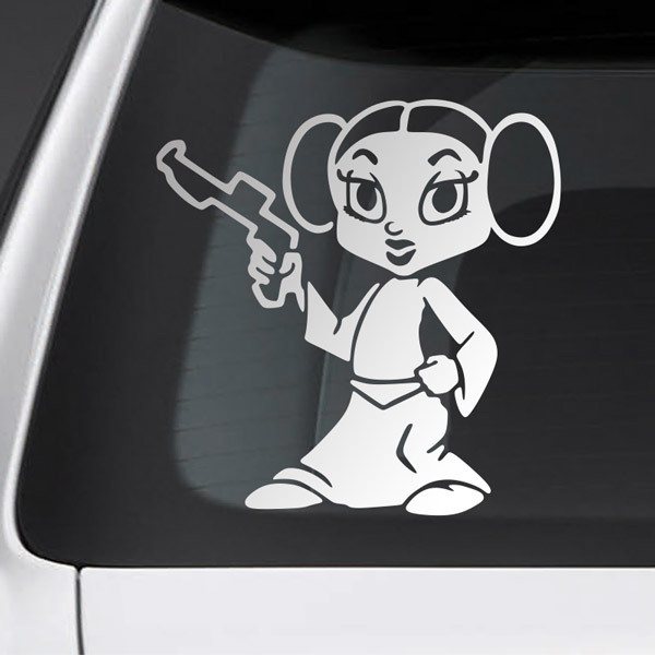 Car & Motorbike Stickers: Girl daughter princess Leia