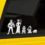 Car & Motorbike Stickers: Girl daughter princess Leia 5