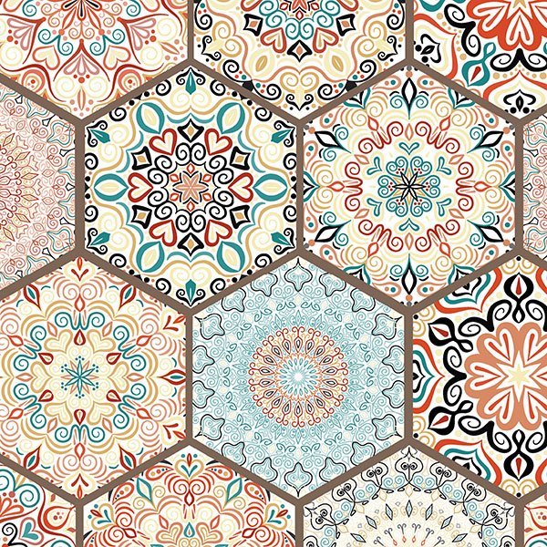 Wall Stickers: Ornamental hexagons
