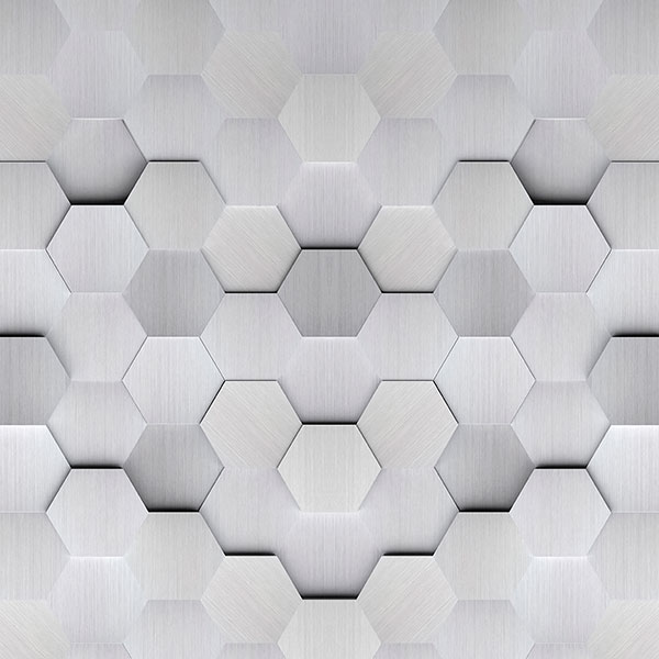 Wall Stickers: Silver hexagons