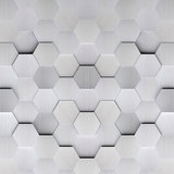 Wall Stickers: Silver hexagons 3